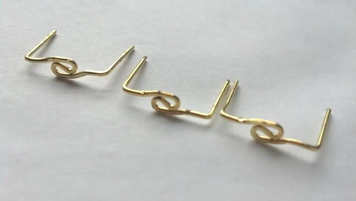 Vintage Gold Tone Chandelier Pins, Crystal Connectors Twisted Swirl Design