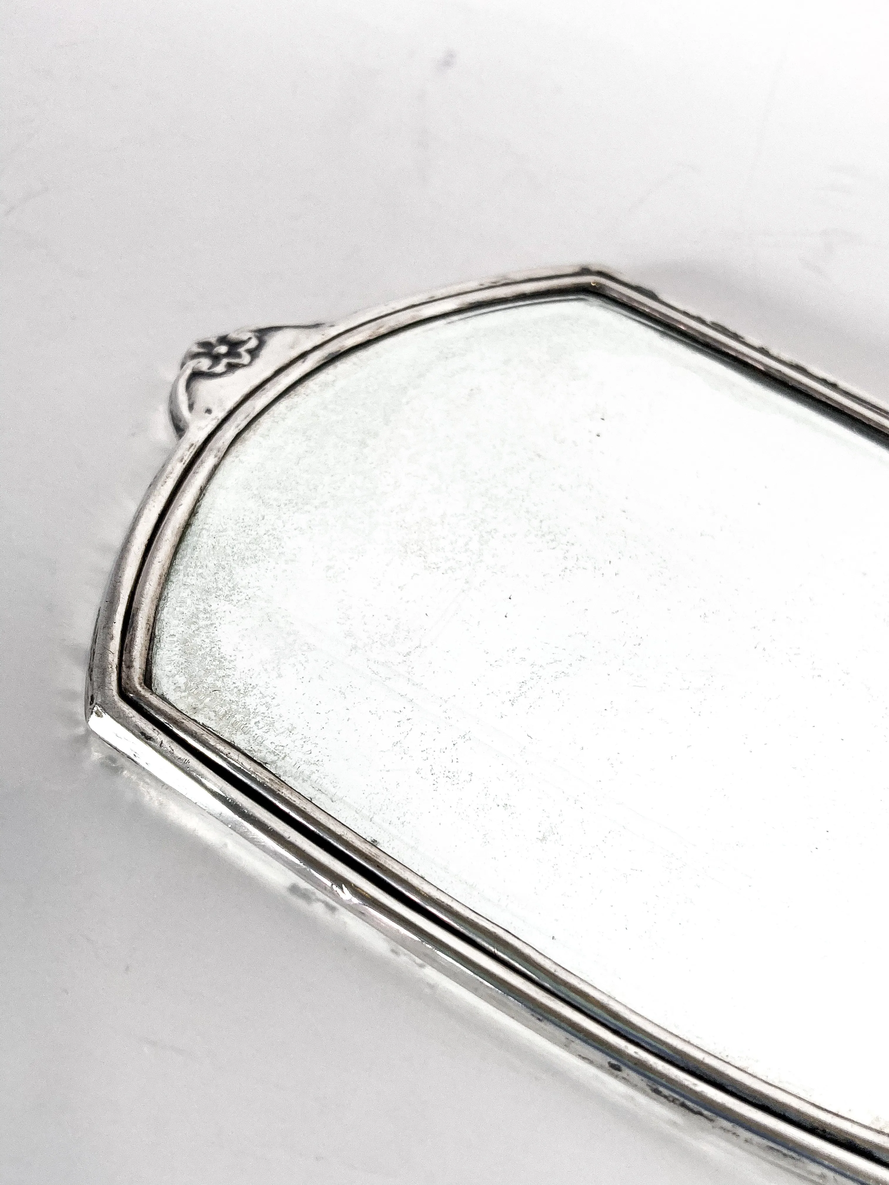 Vintage Haddon Hall Sterling Silver Glamorous Vanity Hand Mirror