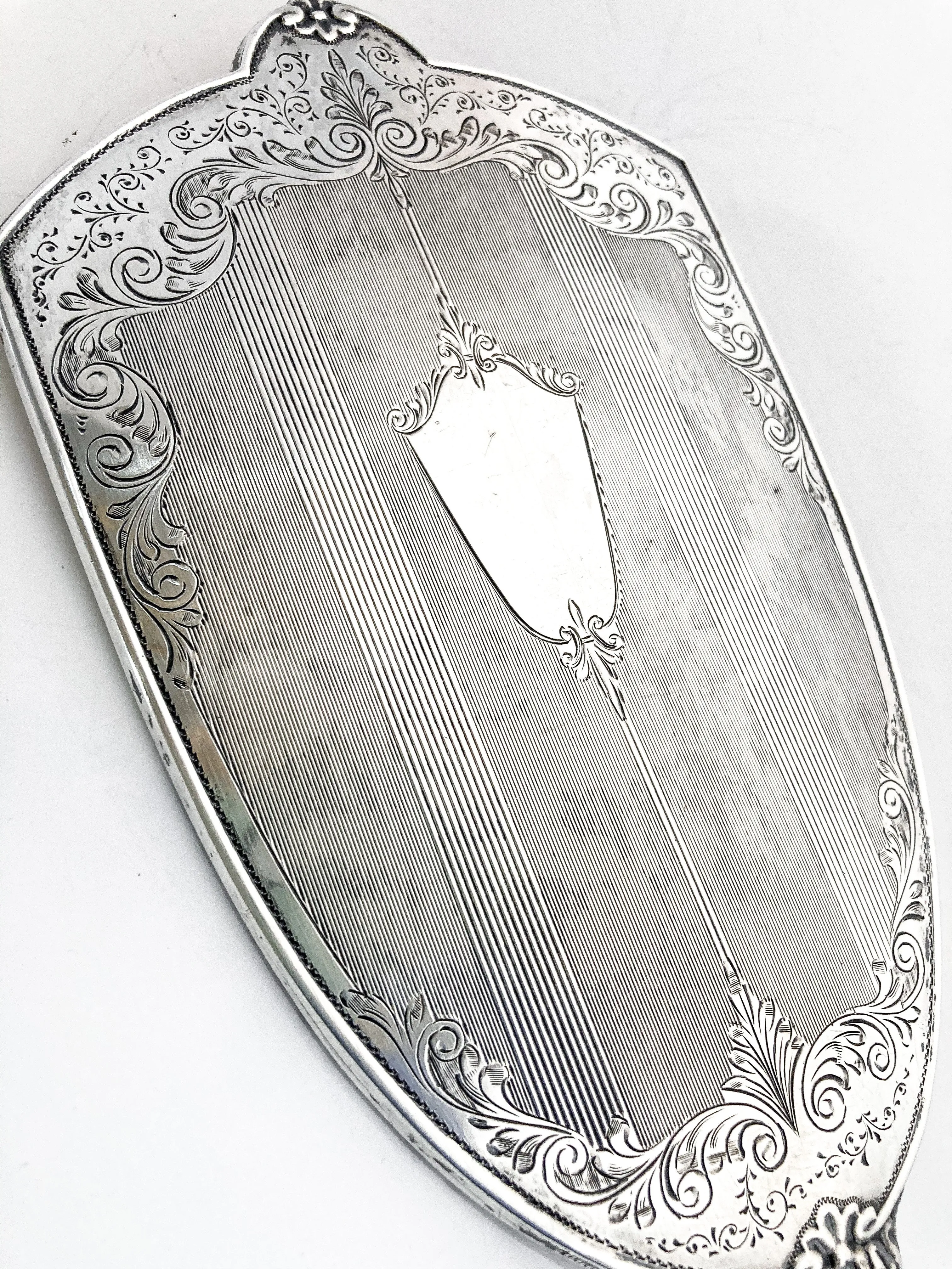 Vintage Haddon Hall Sterling Silver Glamorous Vanity Hand Mirror