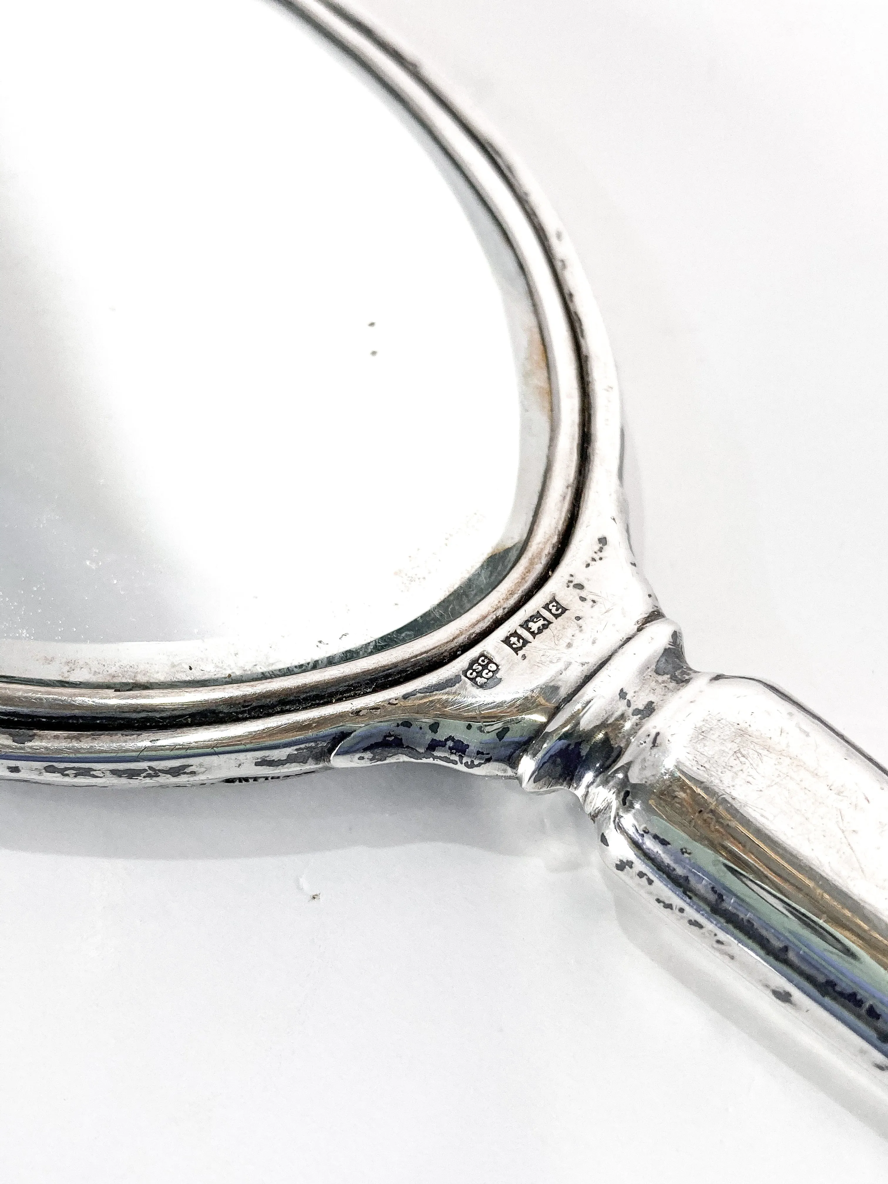 Vintage Haddon Hall Sterling Silver Glamorous Vanity Hand Mirror