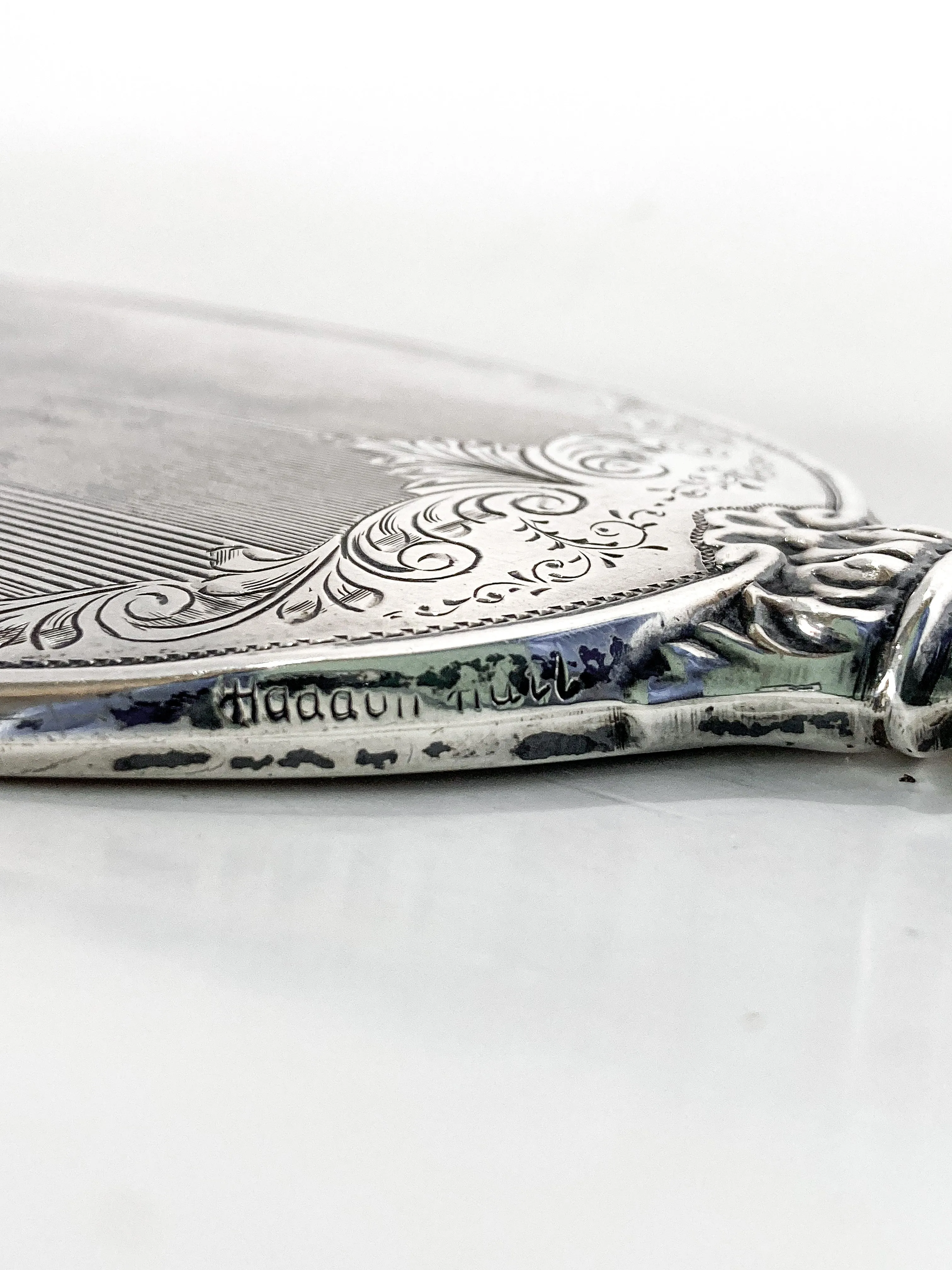 Vintage Haddon Hall Sterling Silver Glamorous Vanity Hand Mirror