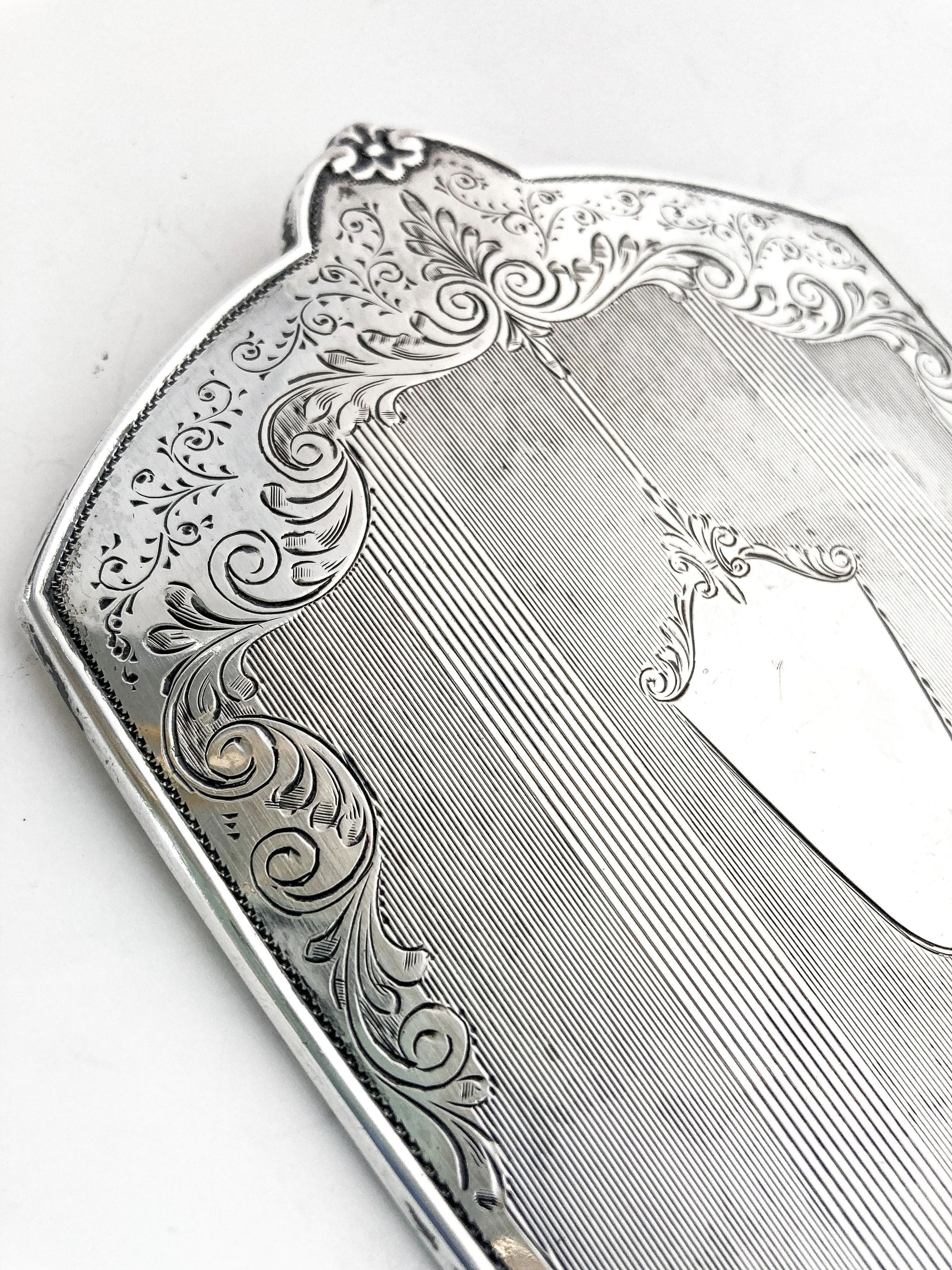 Vintage Haddon Hall Sterling Silver Glamorous Vanity Hand Mirror