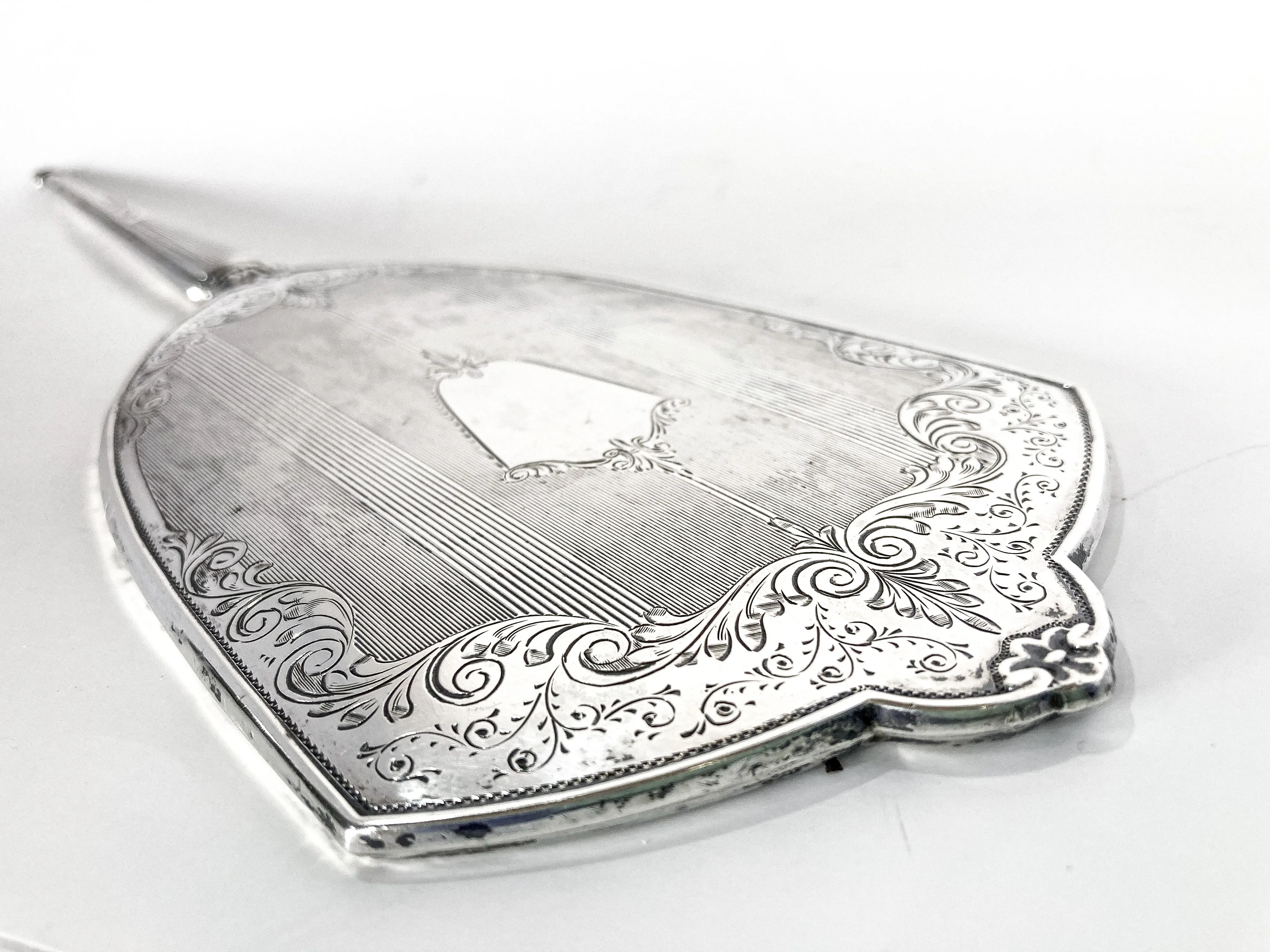 Vintage Haddon Hall Sterling Silver Glamorous Vanity Hand Mirror