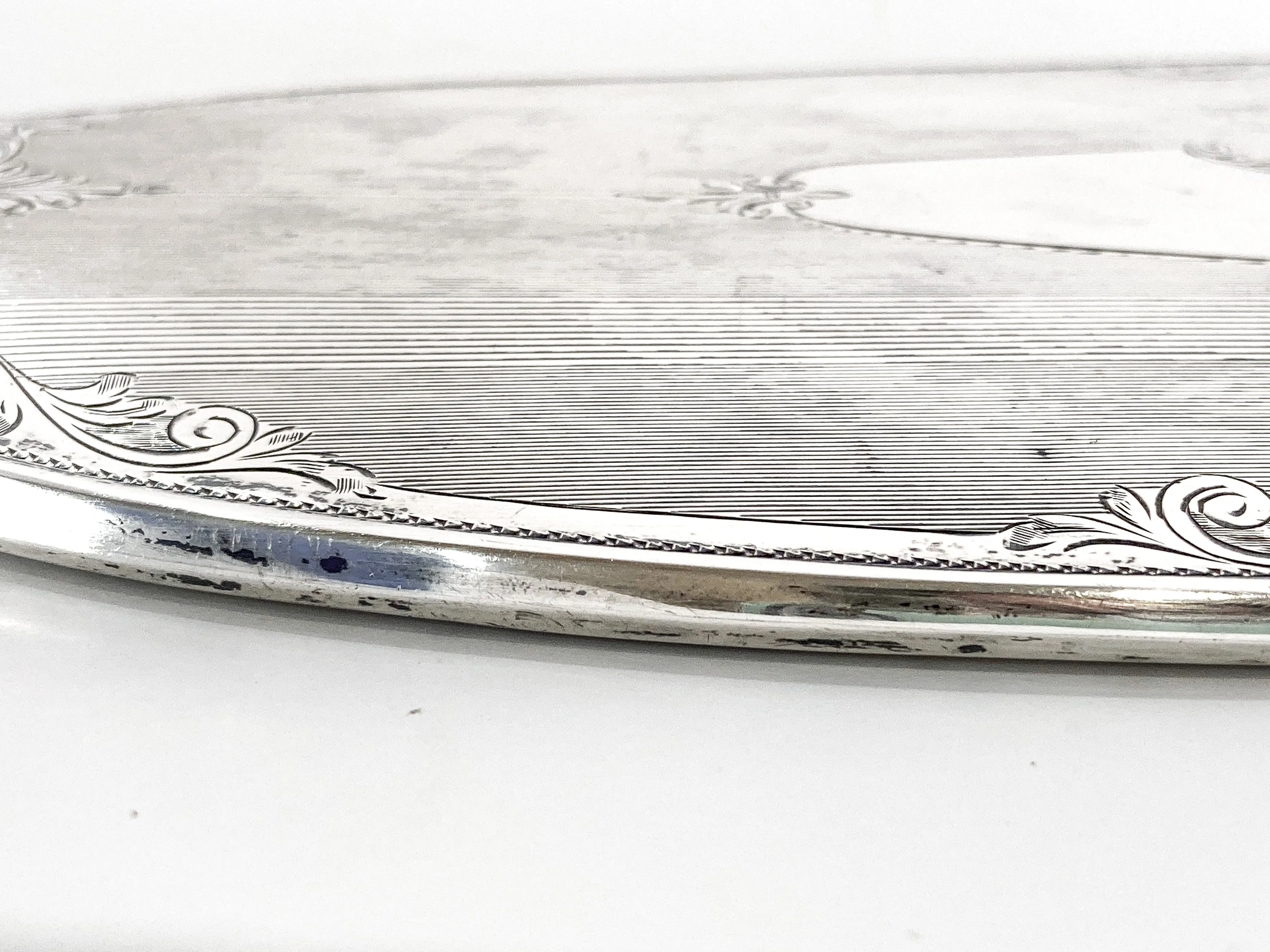 Vintage Haddon Hall Sterling Silver Glamorous Vanity Hand Mirror