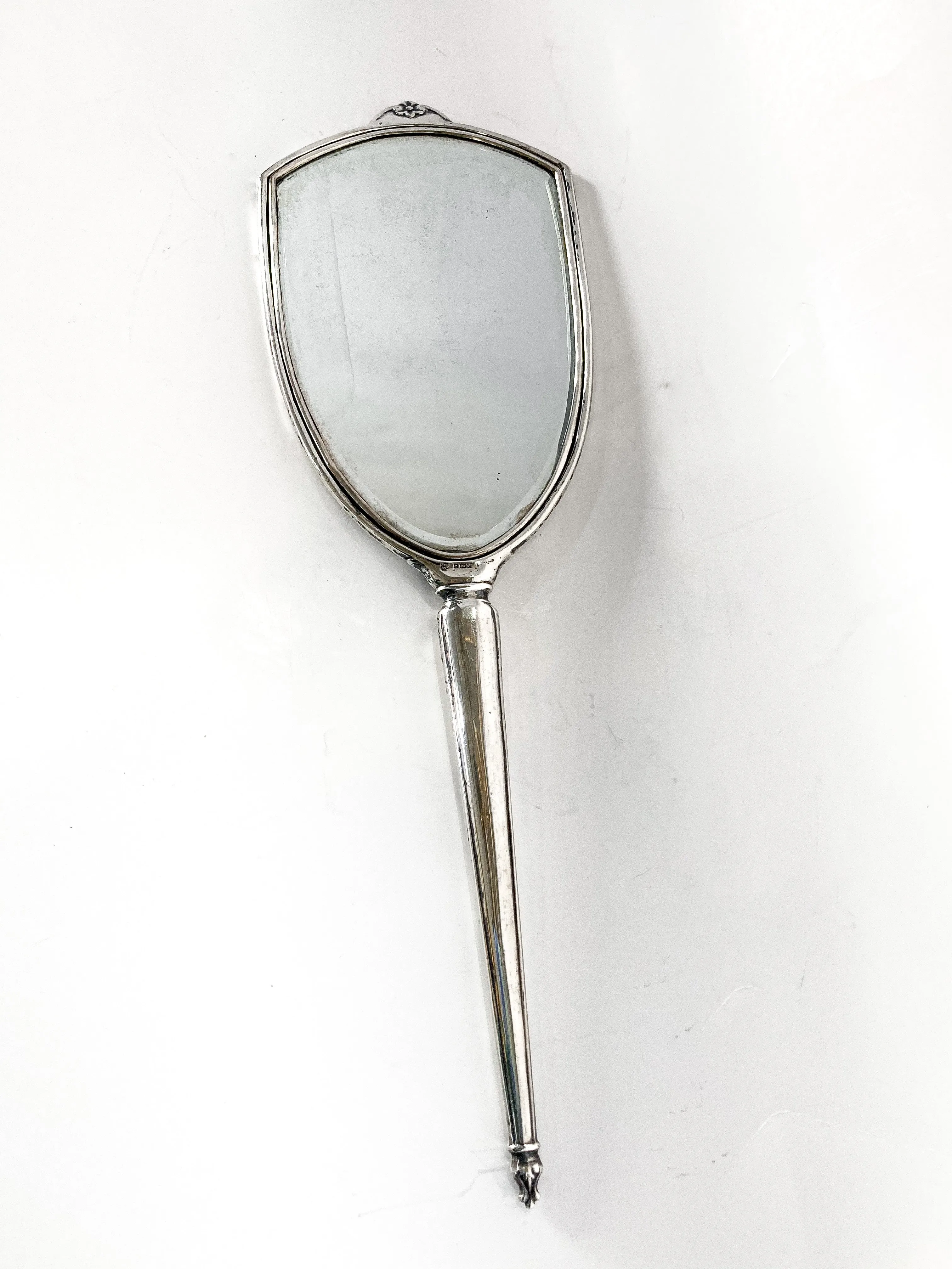 Vintage Haddon Hall Sterling Silver Glamorous Vanity Hand Mirror