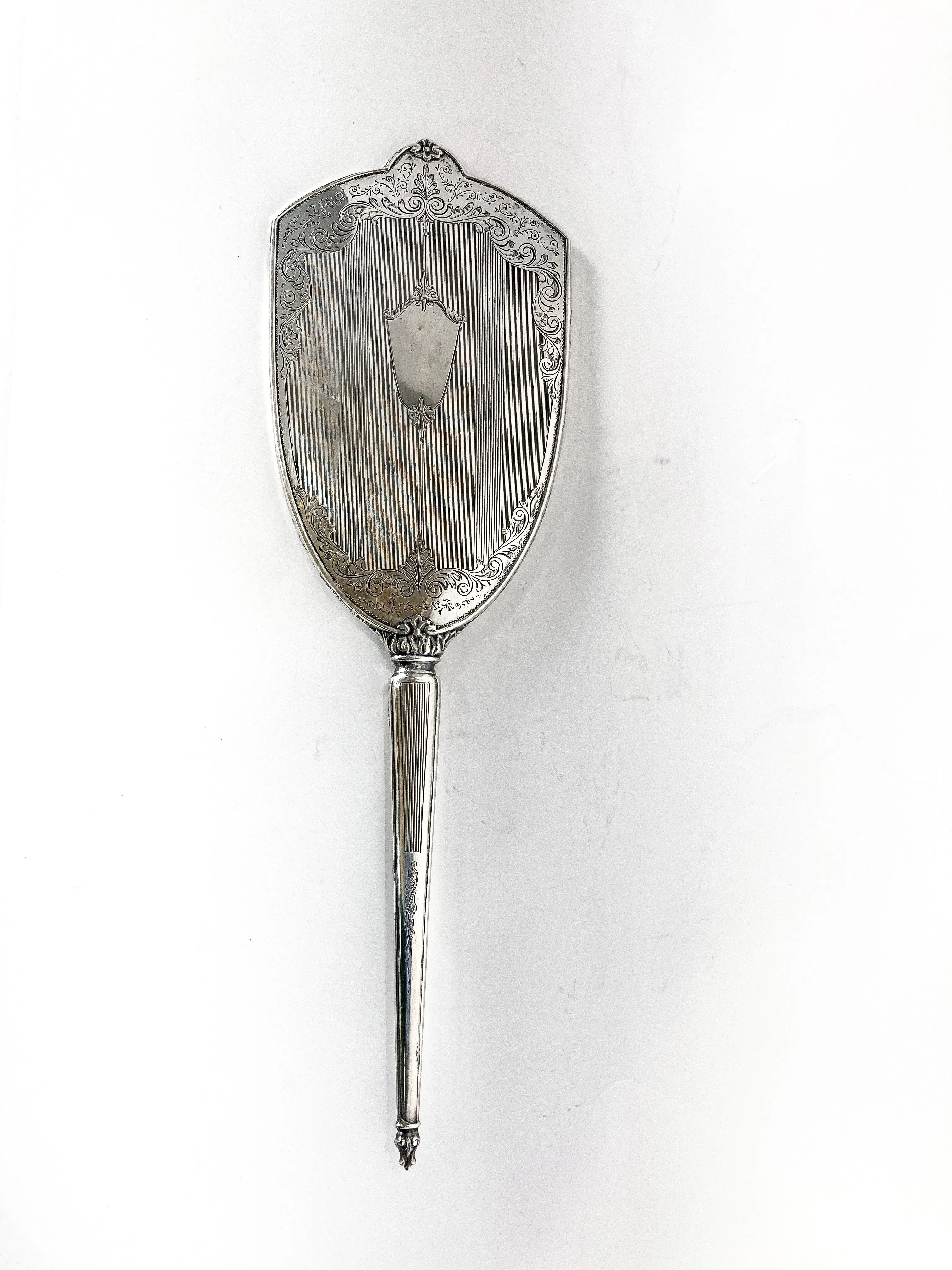 Vintage Haddon Hall Sterling Silver Glamorous Vanity Hand Mirror
