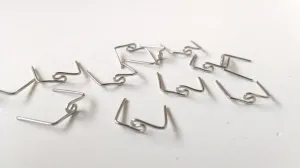 Vintage Silver Tone Chandelier Pins, Crystal Connectors Twisted Swirl Design