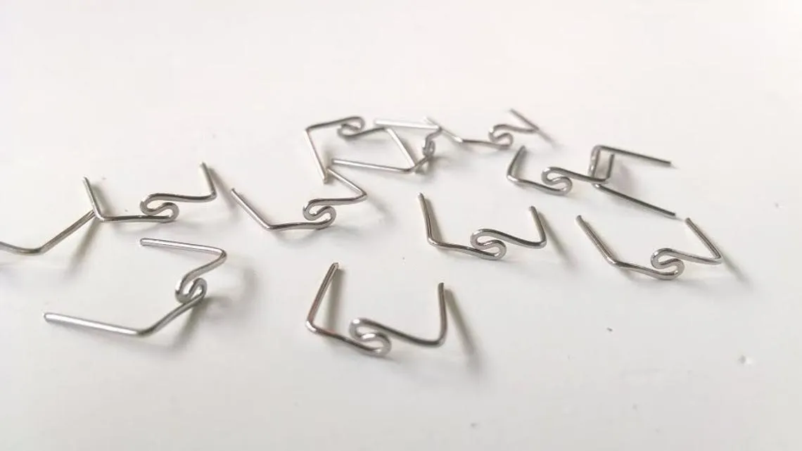 Vintage Silver Tone Chandelier Pins, Crystal Connectors Twisted Swirl Design