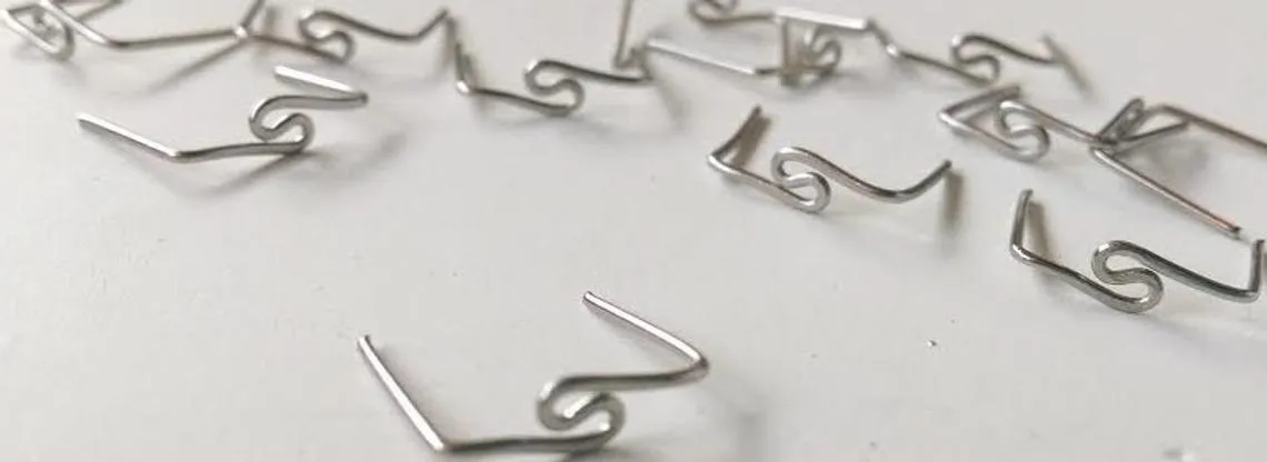 Vintage Silver Tone Chandelier Pins, Crystal Connectors Twisted Swirl Design