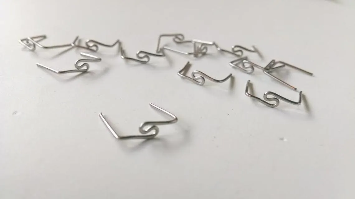 Vintage Silver Tone Chandelier Pins, Crystal Connectors Twisted Swirl Design
