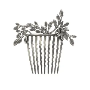 Vintage Vibe Hair Comb in Silver