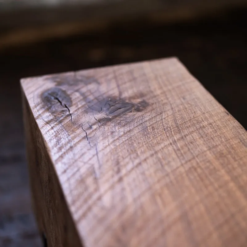 Walnut Wood Knife Beam Bench | Reclaimed Solid Wood Bench