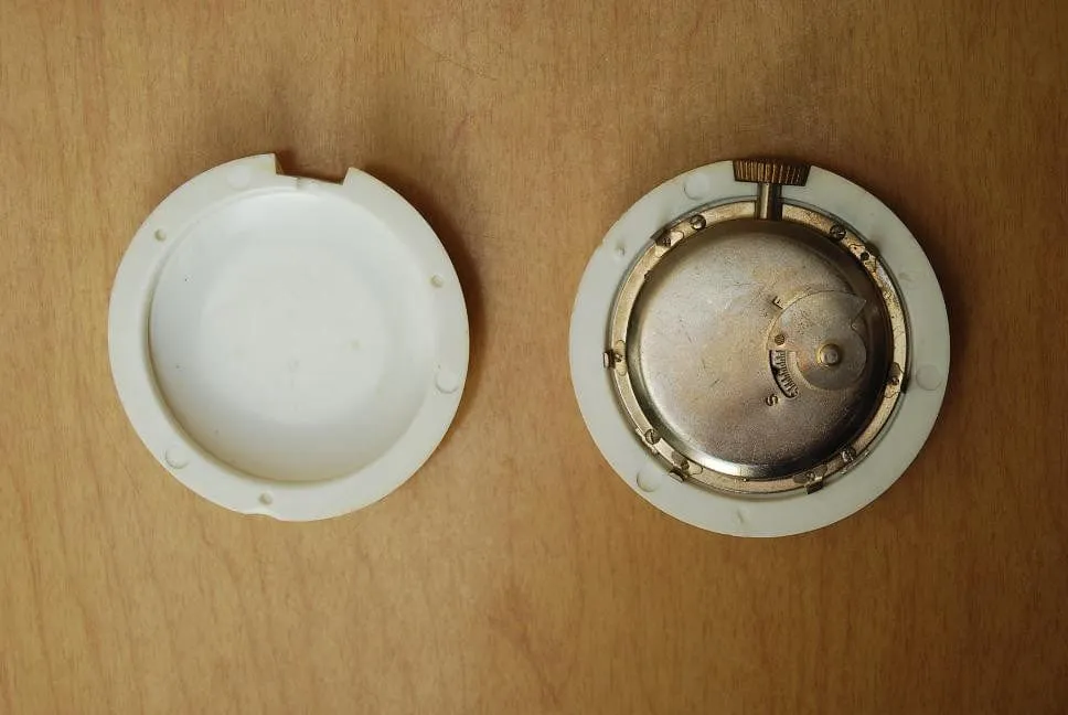 Westclox White Mini Ladies Purse Clock