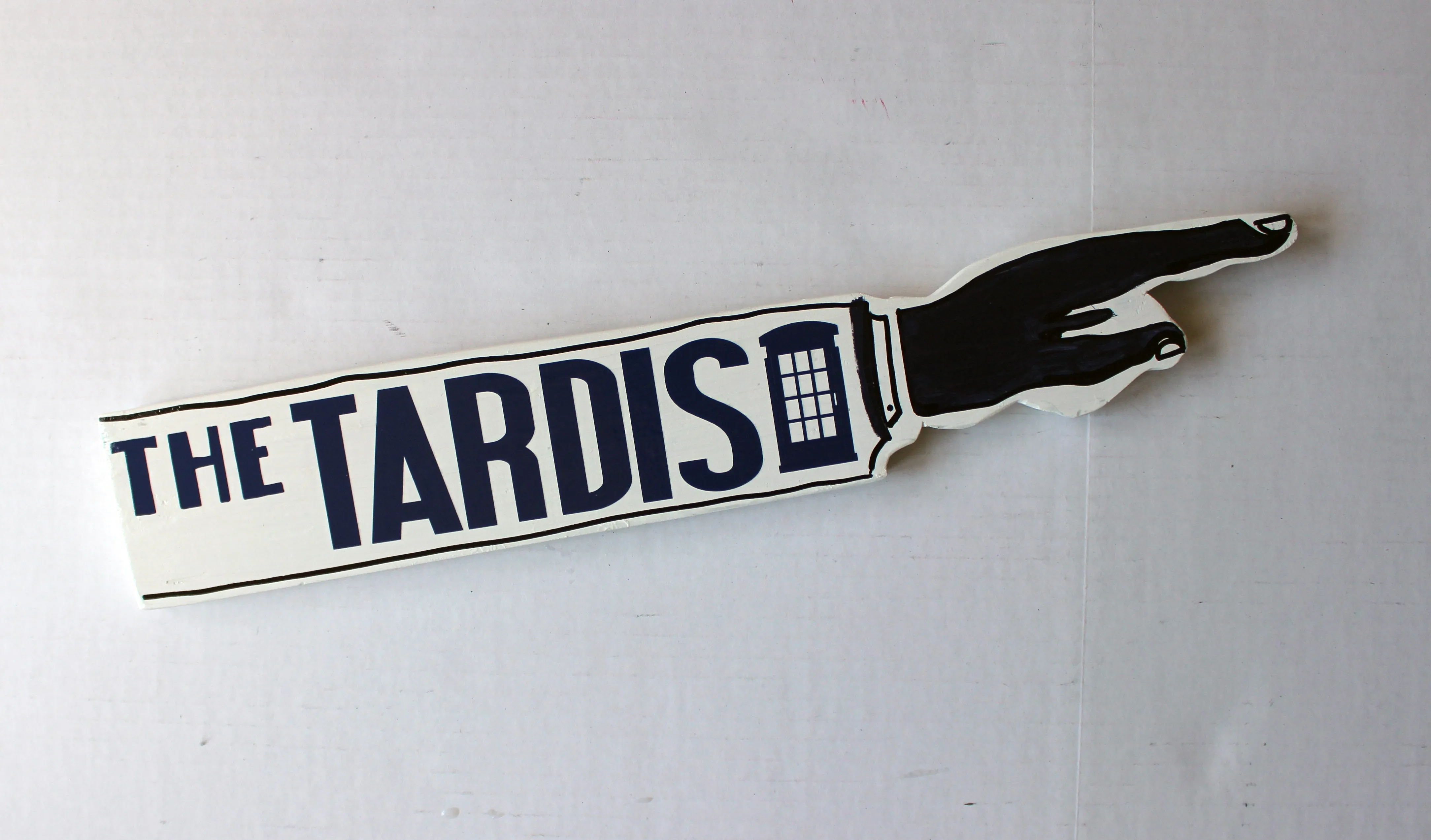 where's the doctor - wooden pointy finger signs