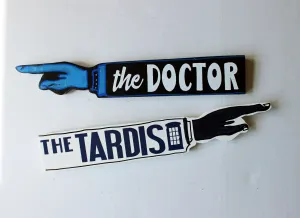 where's the doctor - wooden pointy finger signs