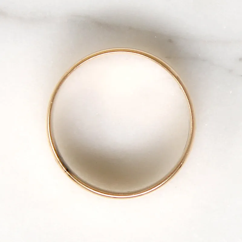 Wide Gold Wedding Band by Woods & Sons