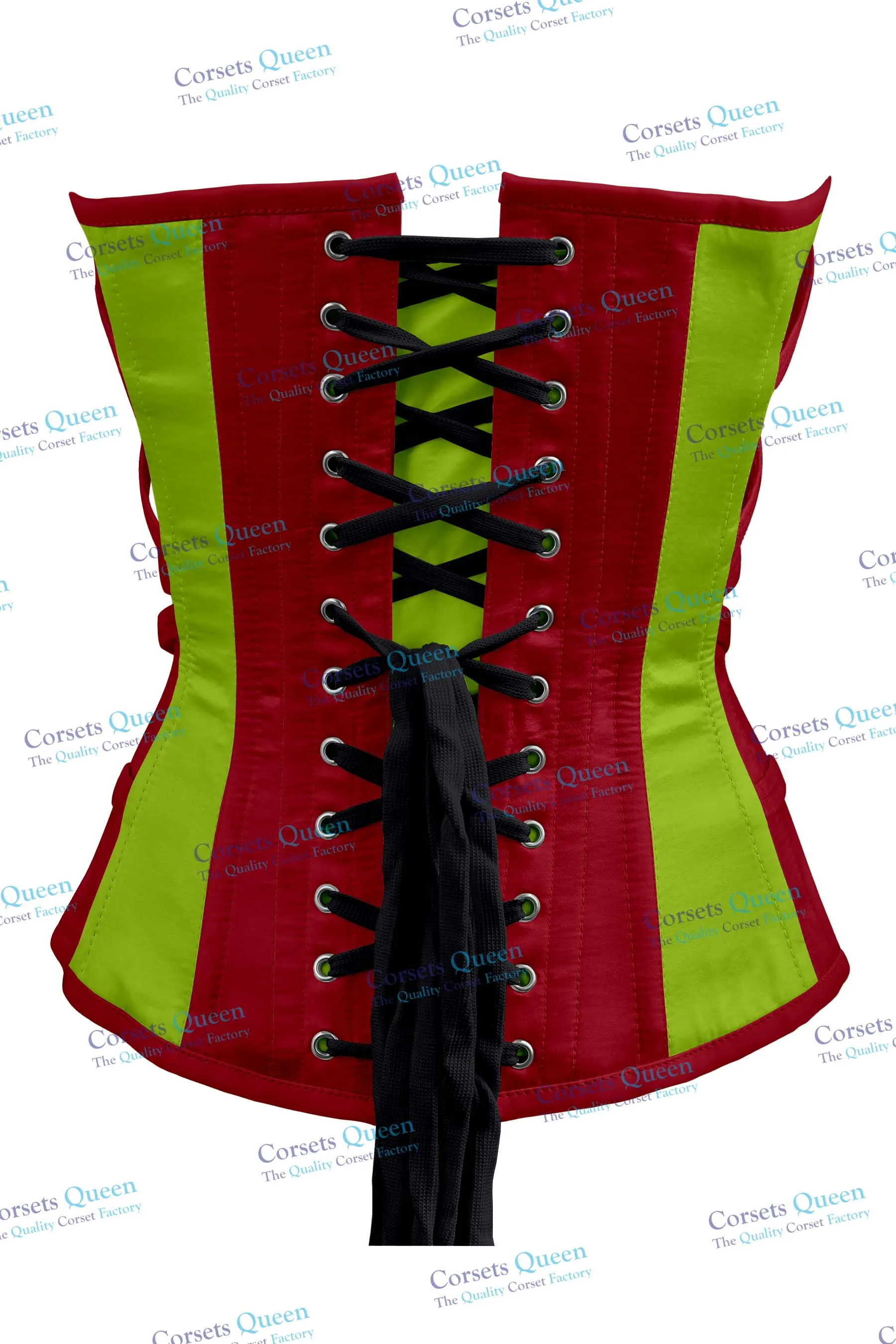 Willa Satin Overbust Corset With Buckles