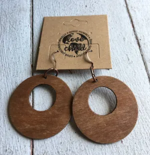 Wood Dangle Earrings