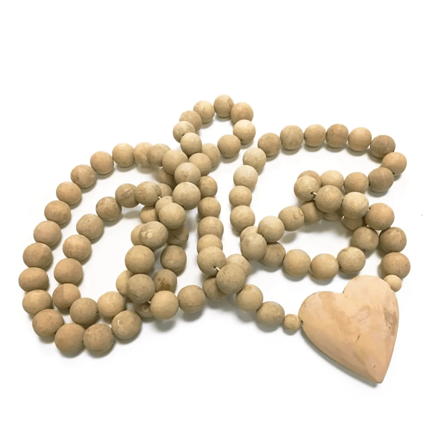 Wooden Heart Prayer Beads