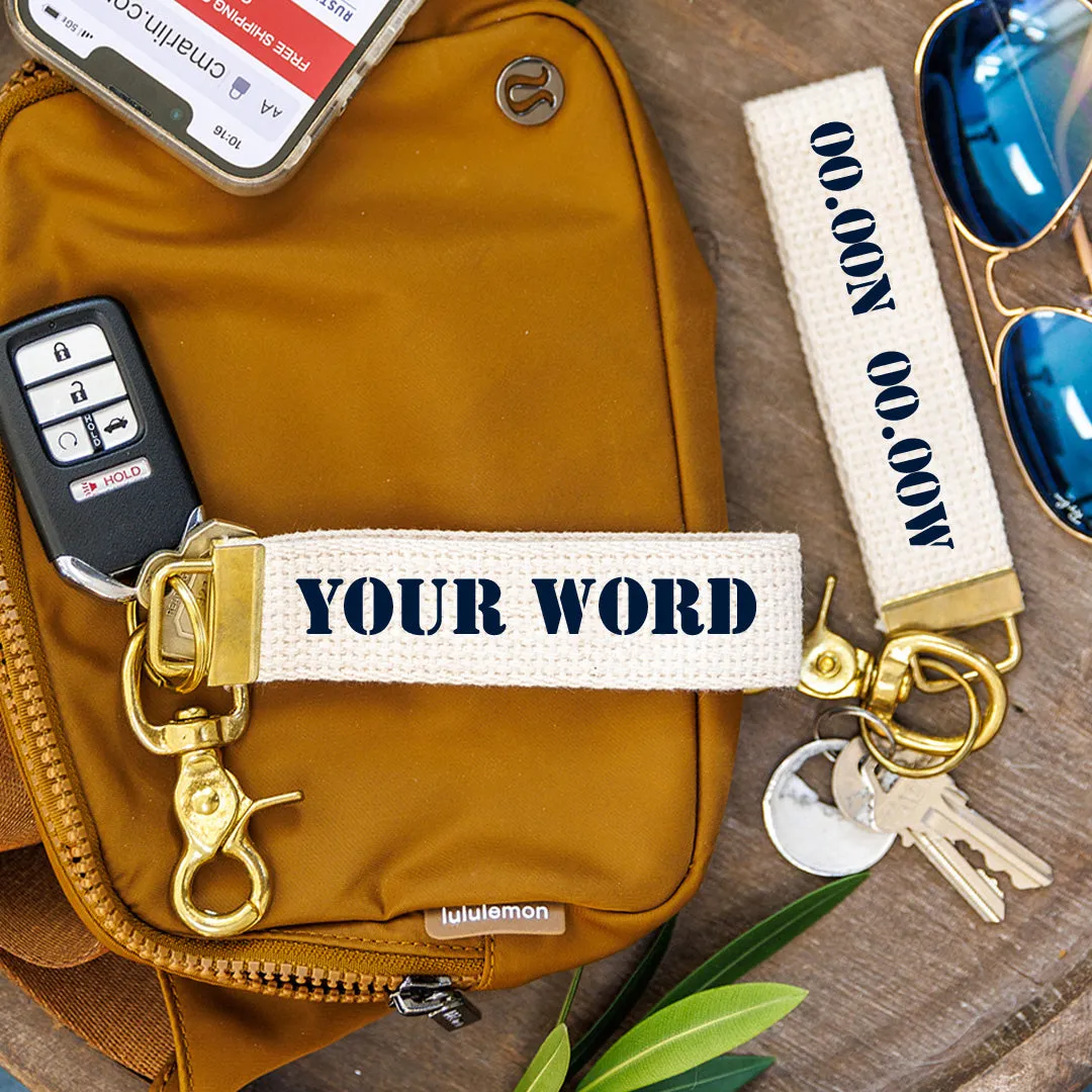 Your Word   Coordinates Keychain
