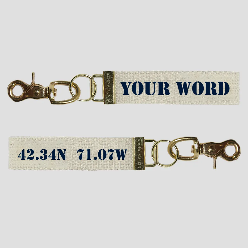 Your Word   Coordinates Keychain