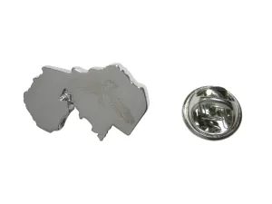 Zambia Map Shape and Flag Design Lapel Pin