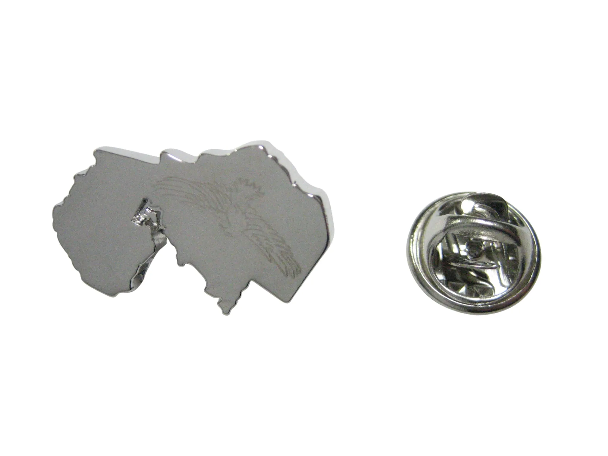 Zambia Map Shape and Flag Design Lapel Pin