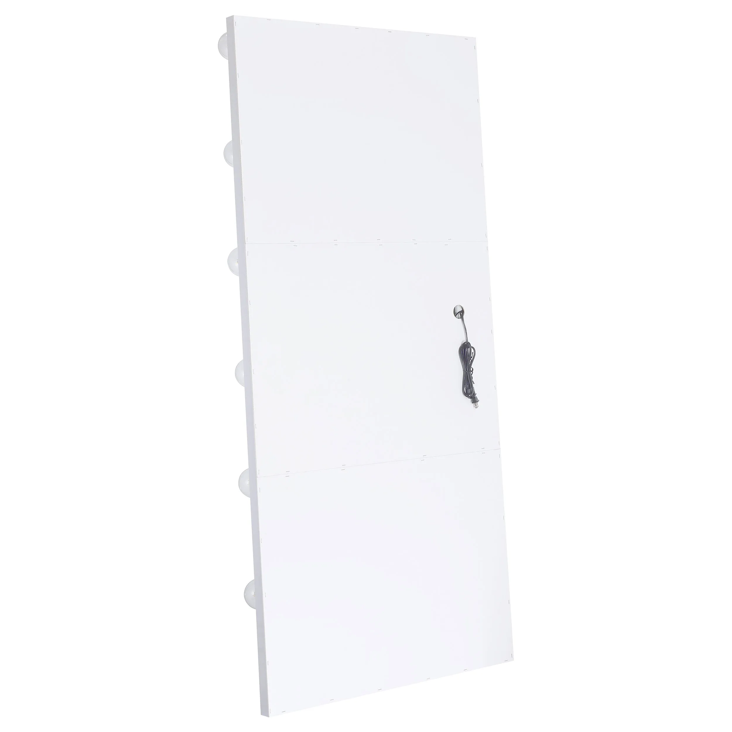 Zayan 32 x 71 Inch Floor Mirror LED Lighting White Gloss